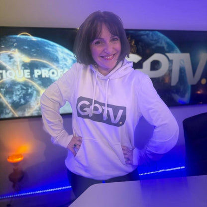 Sweat capuche unisexe en coton bio logo GPTV