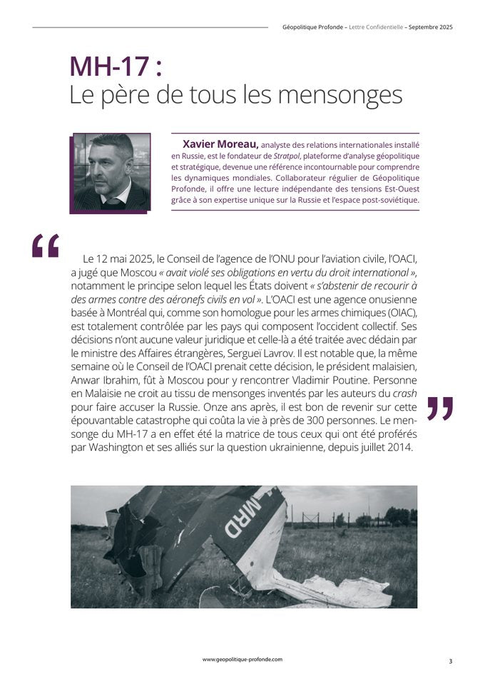 MH-17 : le père de tous les mensonges, Revue Confidentielle n°27