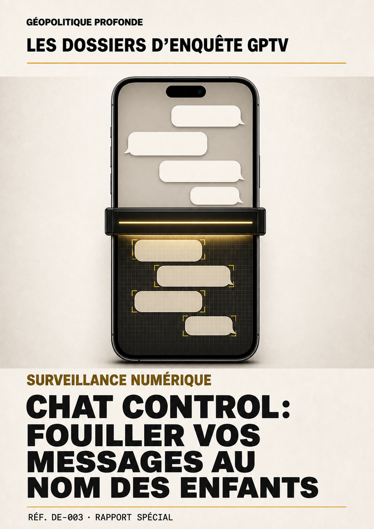 Couverture du dossier Chat Control : fouiller vos messages au nom des enfants